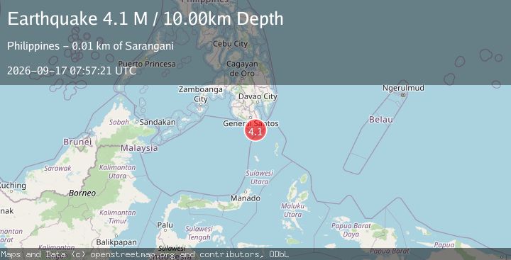 Map of Mindanao, Philippines