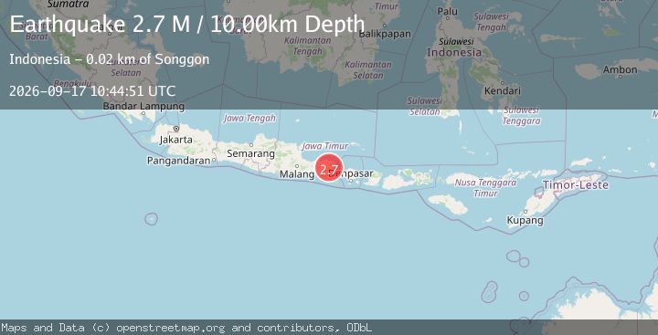 Map of Bali Region, Indonesia