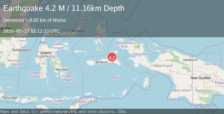 Map of Seram, Indonesia