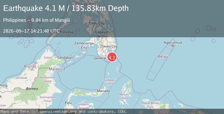 Map of Mindanao, Philippines