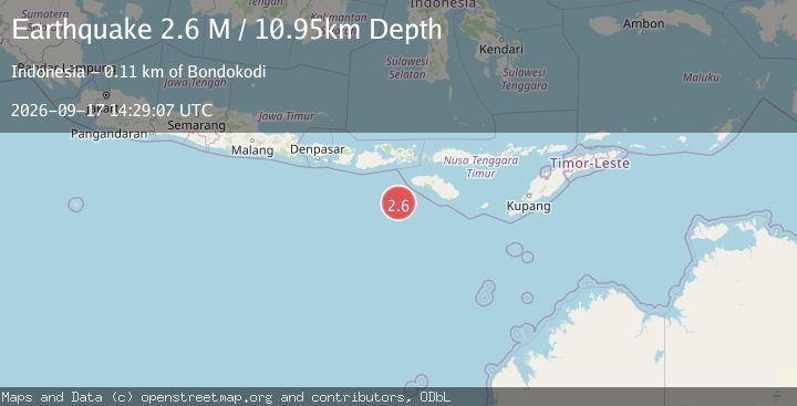Map of South of Sumbawa, Indonesia
