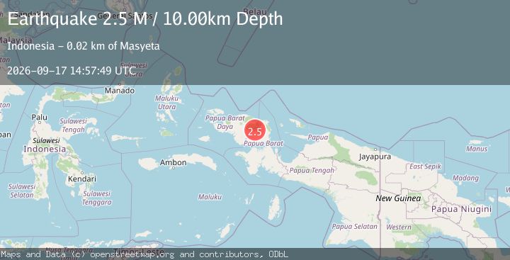 Map of West Papua Region, Indonesia