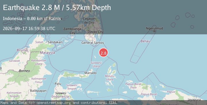 Map of Talaud Islands, Indonesia