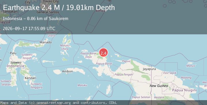 Map of West Papua Region, Indonesia