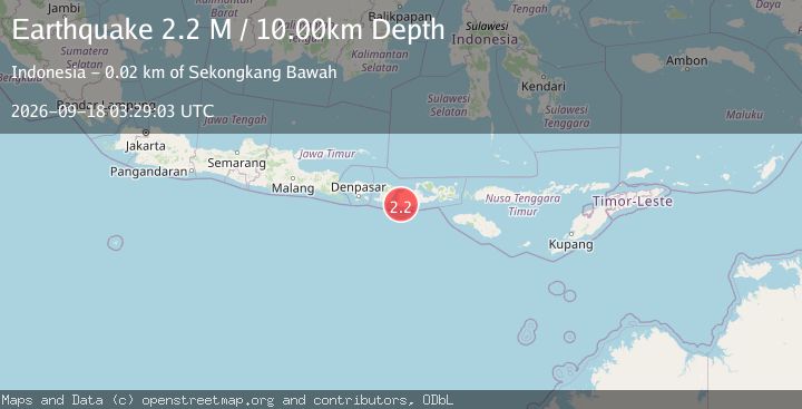 Map of Sumbawa Region, Indonesia