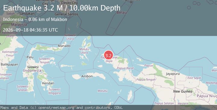 Map of West Papua Region, Indonesia