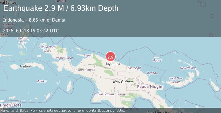 Map of West Papua Region, Indonesia