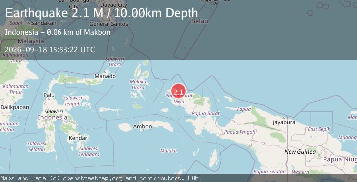 Map of West Papua Region, Indonesia