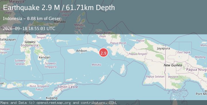 Map of West Papua Region, Indonesia