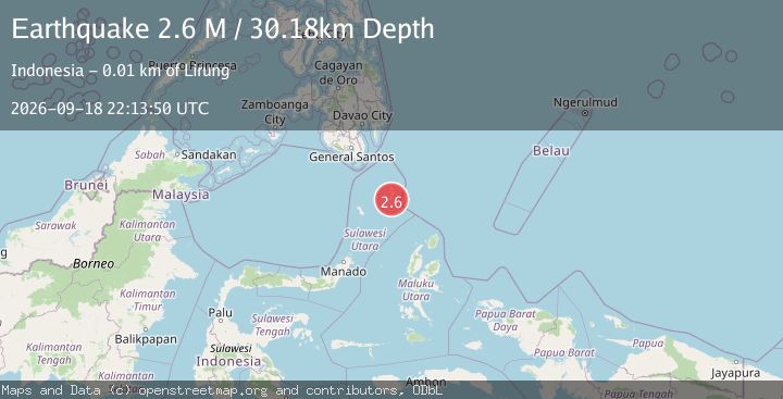 Map of Talaud Islands, Indonesia
