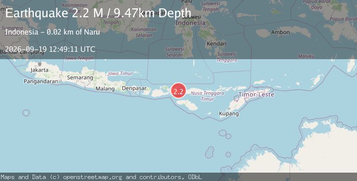 Map of Flores Region, Indonesia
