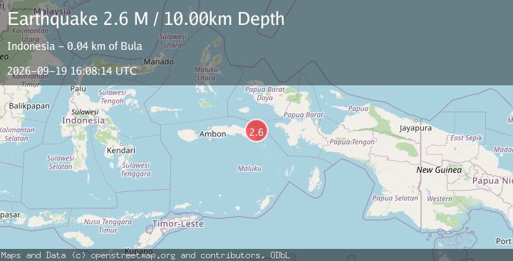 Map of Seram, Indonesia