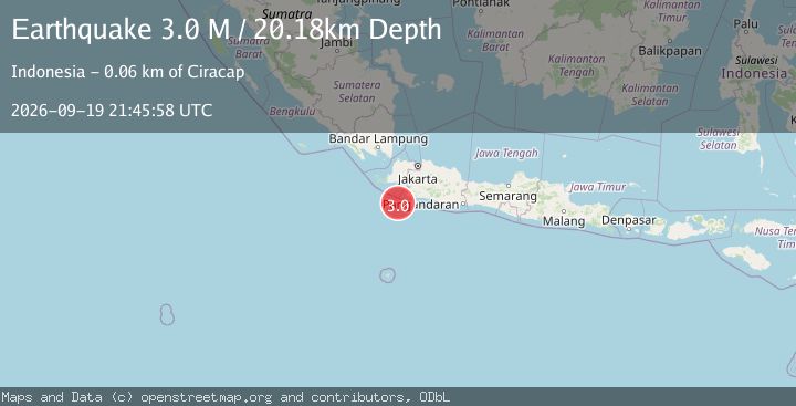 Map of Java, Indonesia