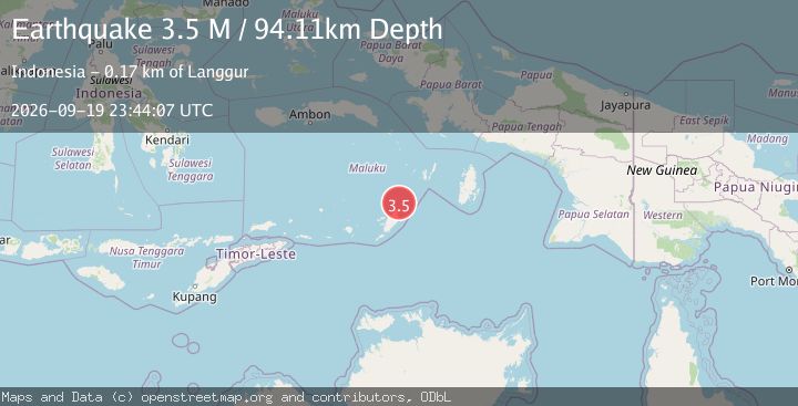 Map of Tanimbar Islands Region, Indonesia