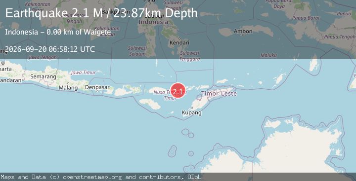 Map of Flores Region, Indonesia