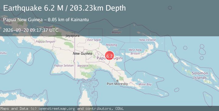 Map of Papua New Guinea Region