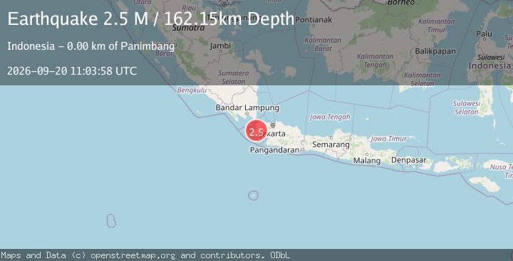 Map of Sunda Strait, Indonesia