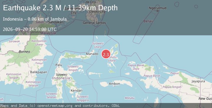 Map of Northern Molucca Sea