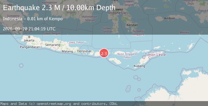 Map of Sumbawa Region, Indonesia