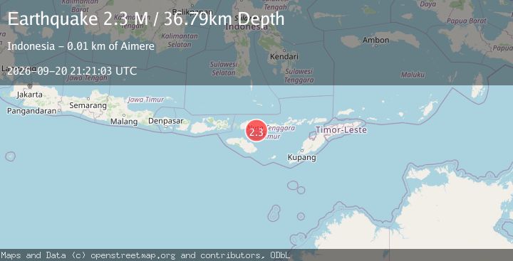 Map of Flores Region, Indonesia
