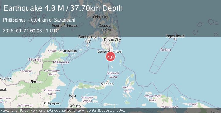 Map of Mindanao, Philippines
