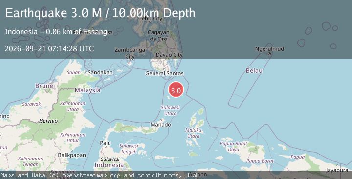 Map of Talaud Islands, Indonesia