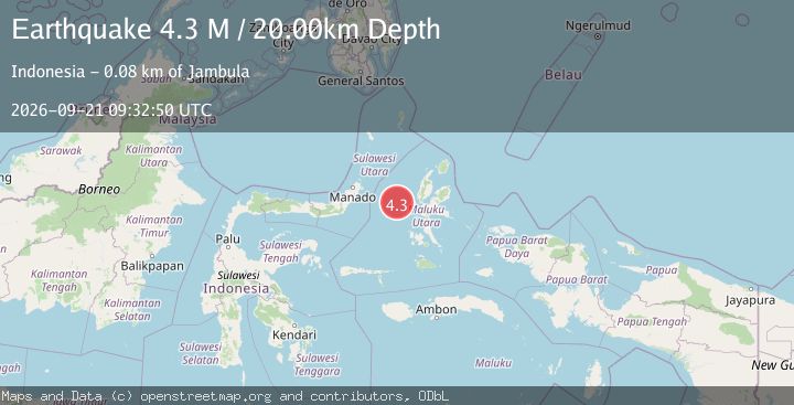 Map of Northern Molucca Sea