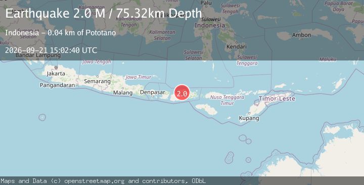 Map of Sumbawa Region, Indonesia