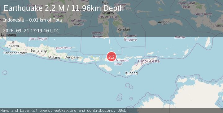 Map of Flores Region, Indonesia