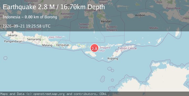 Map of Flores Region, Indonesia
