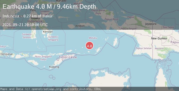 Map of Banda Sea