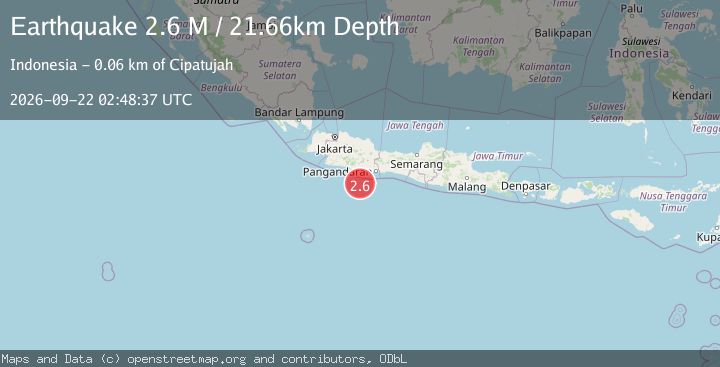 Map of Java, Indonesia