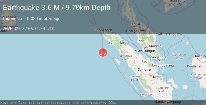 Map of Off West Coast of Northern Sumatra