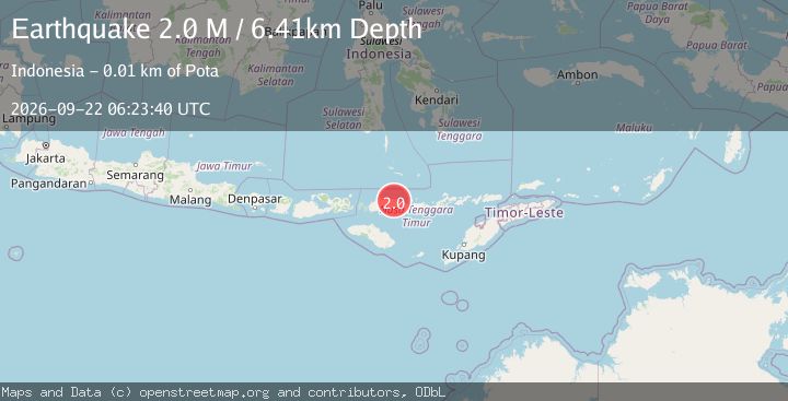 Map of Flores Region, Indonesia