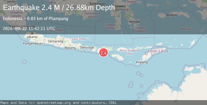Map of Sumbawa Region, Indonesia