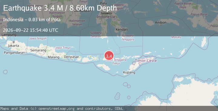 Map of Flores Region, Indonesia