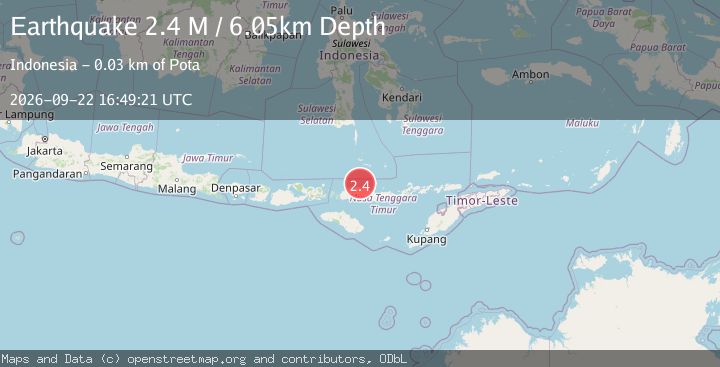Map of Flores Region, Indonesia
