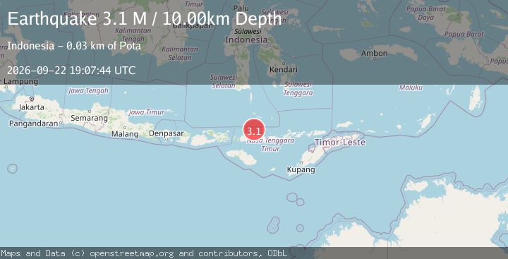 Map of Flores Region, Indonesia
