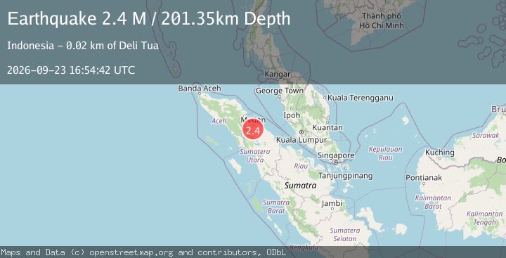 Map of Northern Sumatra, Indonesia