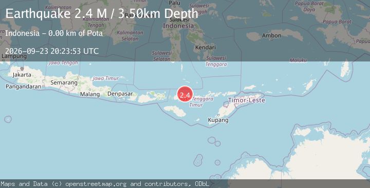 Map of Flores Region, Indonesia