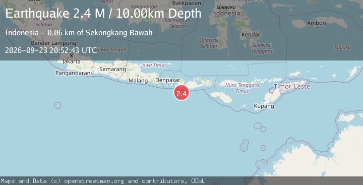 Map of Sumbawa Region, Indonesia