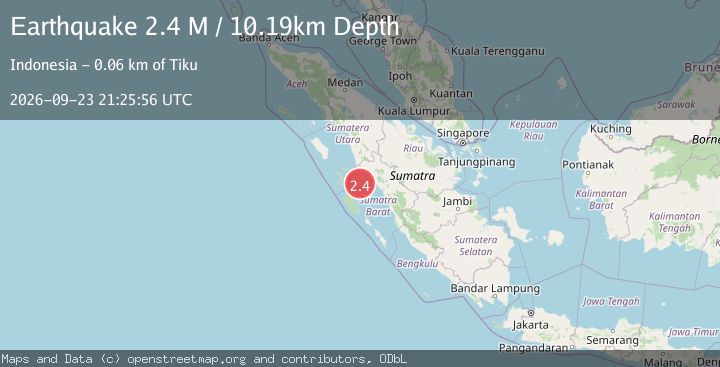 Map of Southern Sumatra, Indonesia