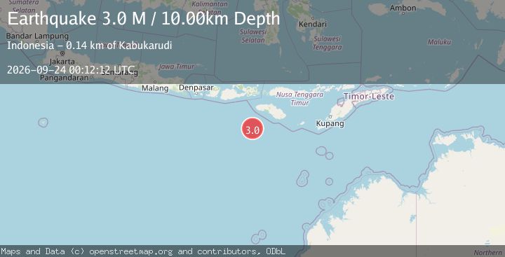 Map of South of Sumbawa, Indonesia