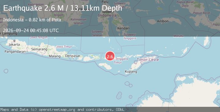 Map of Flores Region, Indonesia