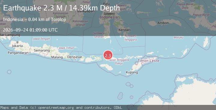Map of Flores Region, Indonesia