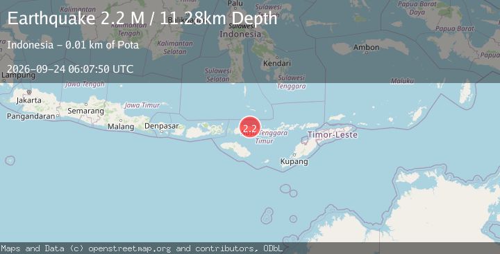 Map of Flores Region, Indonesia