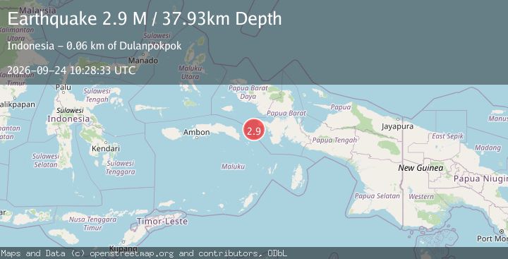 Map of West Papua Region, Indonesia