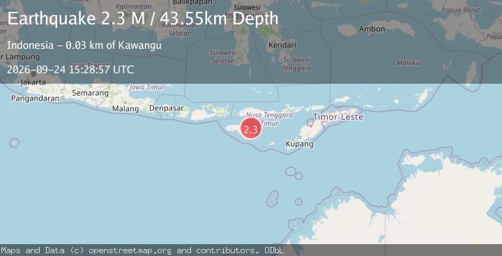 Map of Sumba Region, Indonesia