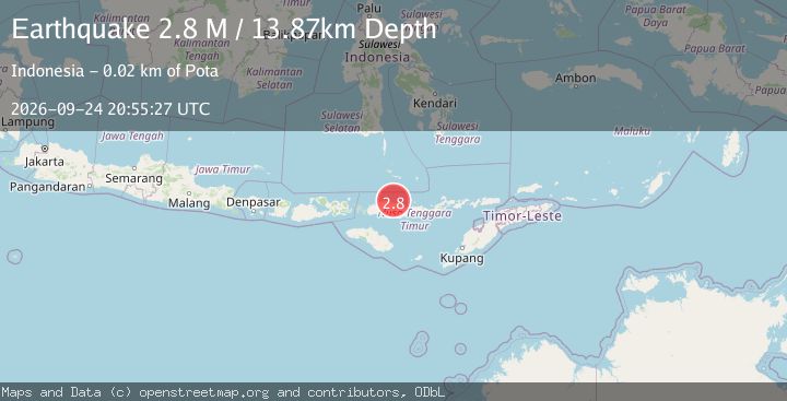 Map of Flores Region, Indonesia