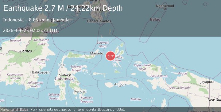 Map of Northern Molucca Sea